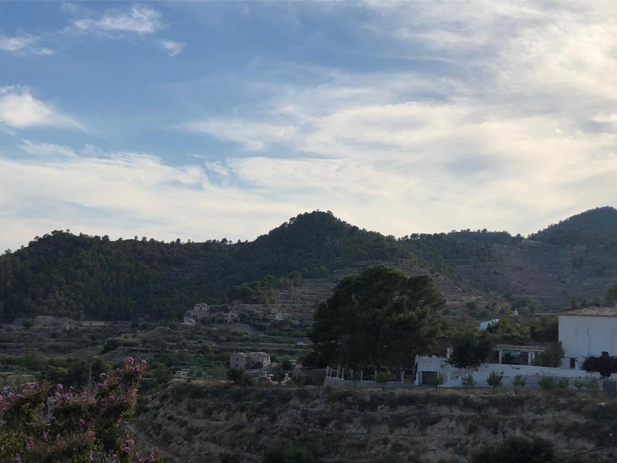 Finca El Tossalet, GRAN PISCINA junto al pueblo Sella Exterior foto